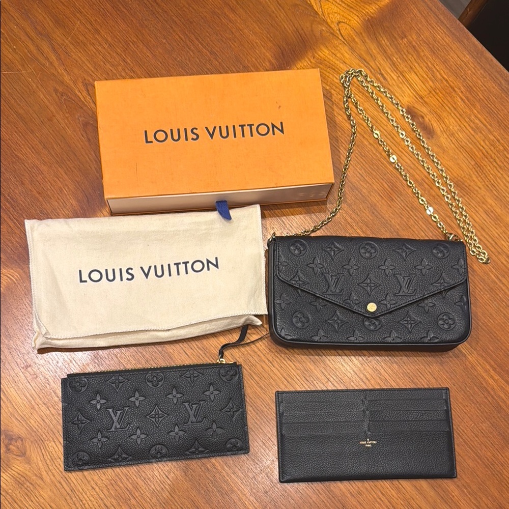 Louis Vuitton Felicie Pochette Empreinte Noir